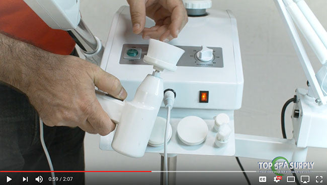 Instructions and Demo for FACIAL SPA AROMA OZONE STEAMER W/ BRUSH & MAGNIFYING LAMP
