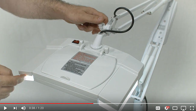 Instructions and Demo for SQUARE SPA FACIAL 5X DIOPTER MAGNIFYING LAMP