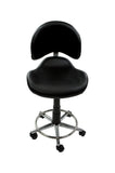 Black Designer Spa Stool with Footrest