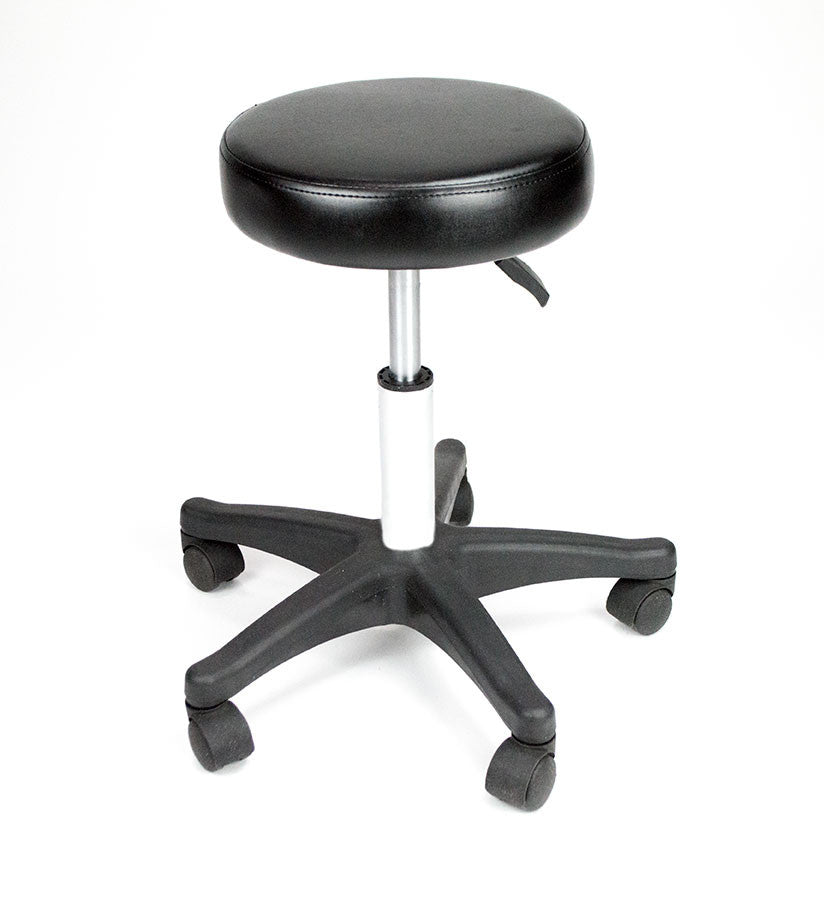 Master Massage Ergonomic Swivel Saddle Rolling Hydraulic Comfortable Adjustable Stool in Black