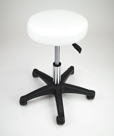 White Hydraulic Spa Stool