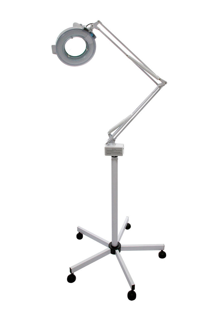 Magnifying Floor Lamp with 5 Wheels Rolling Base for Estheticians