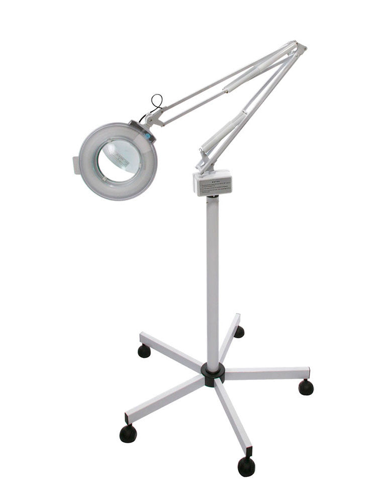 Shop Jymeifad Magnifier Lamp 5 Diopter Lens Magnifying Light Floor Stand  with Rolling Base