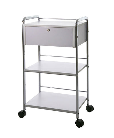 Rolling Salon Cart w/ Single Lockable Drawer