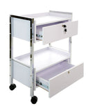 Locking Trolley Cart w/ Two Drawers