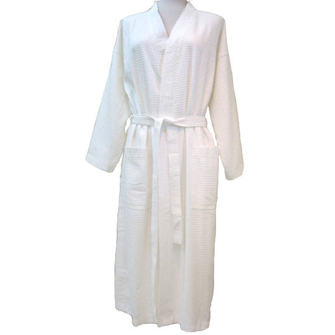 White Spa Waffle Weave Robe