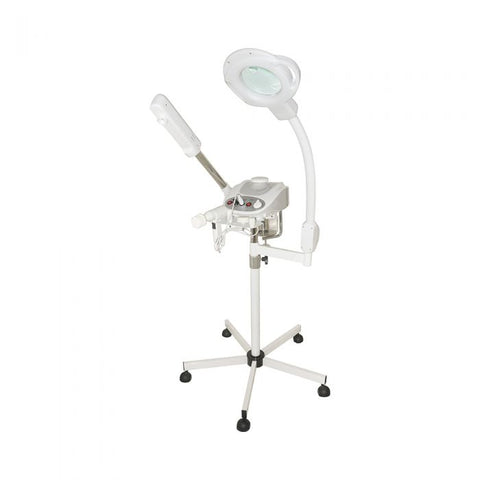 Aromatherapy Facial Steamer w/ Brush & Magnifying Lamp