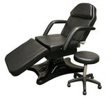 Black Hydraulic Facial Chair with Salon Stool