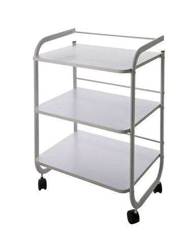 Rolling Spa Trolley w/ 3 Wooden Shelves