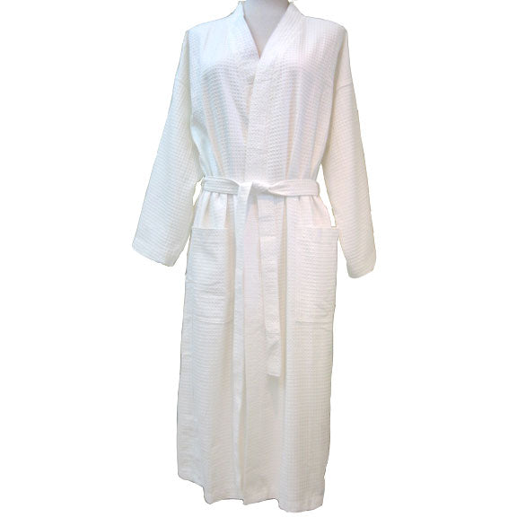 White Spa Waffle Weave Robe - 41